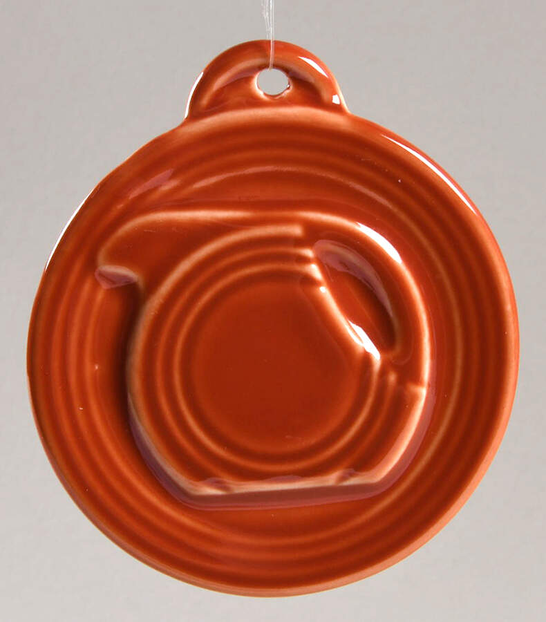Fiesta Paprika (Intro 2010) Plate Shape Ornament by Homer Laughlin -1