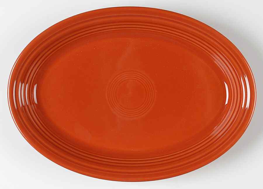 Fiesta Paprika (Intro 2010) 13" Oval Serving Platter by Homer Laughlin -1