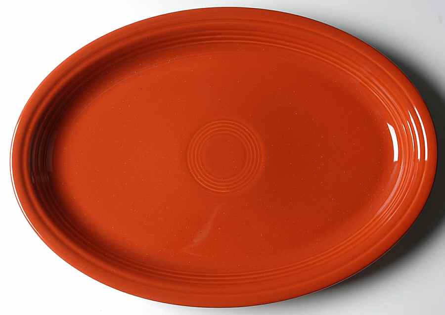 Fiesta Paprika (Intro 2010) 19" Oval Serving Platter by Homer Laughlin -1