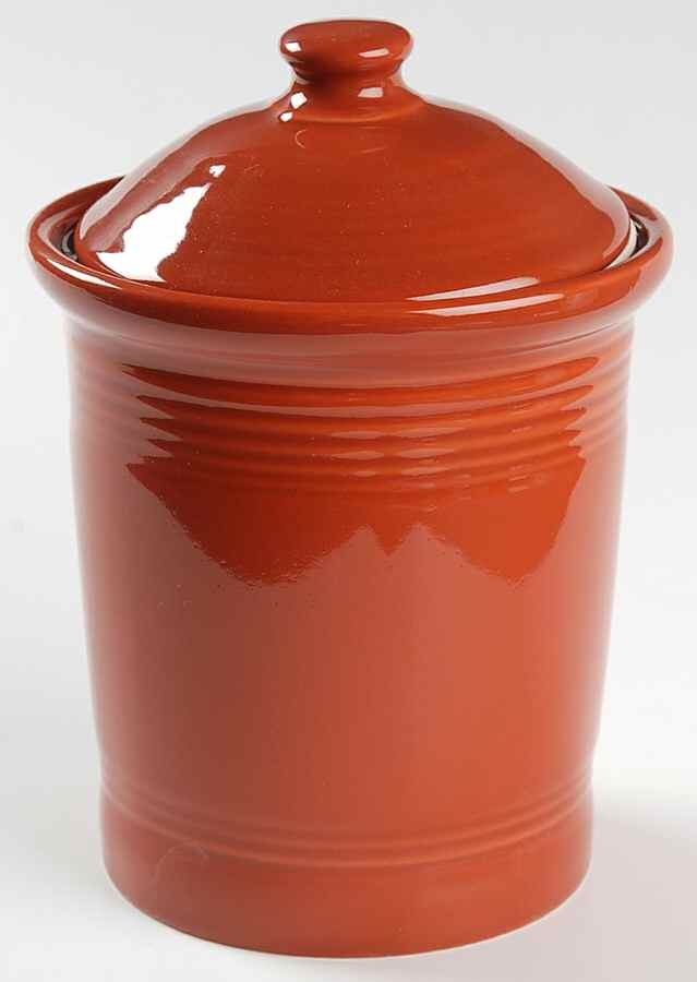 Fiesta Paprika (Intro 2010) Small Canister & Lid by Homer Laughlin -1