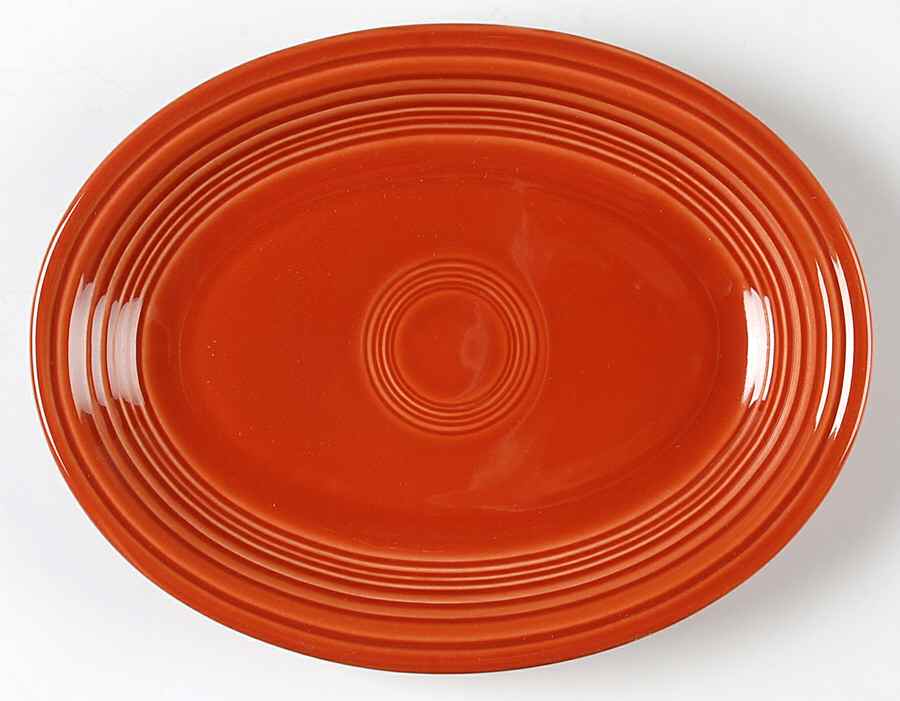 Fiesta Paprika (Intro 2010) 11" Oval Serving Platter by Homer Laughlin -1