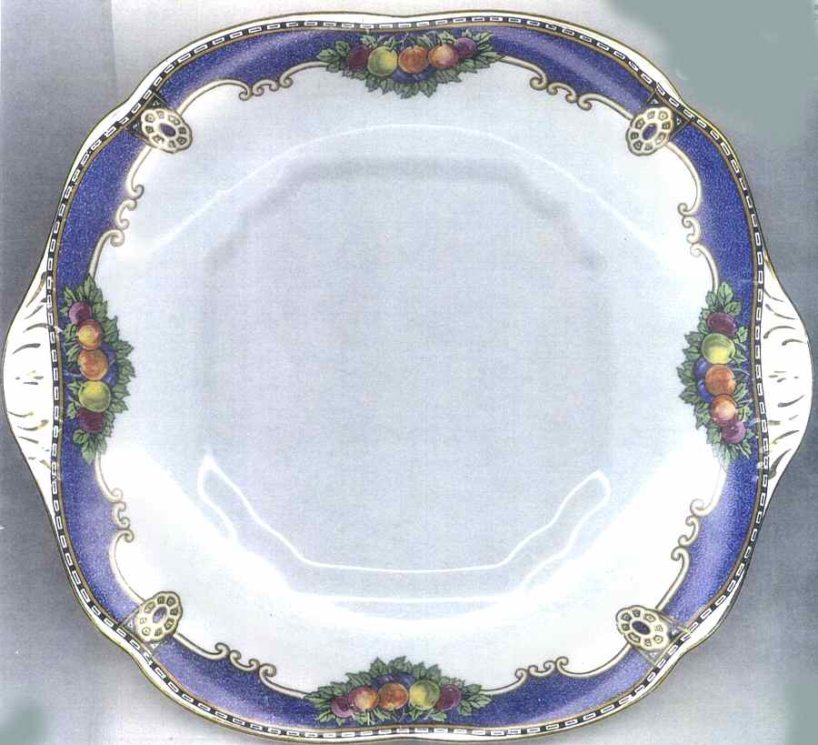 Somerset Handled Cake Plate by E Hughes-1