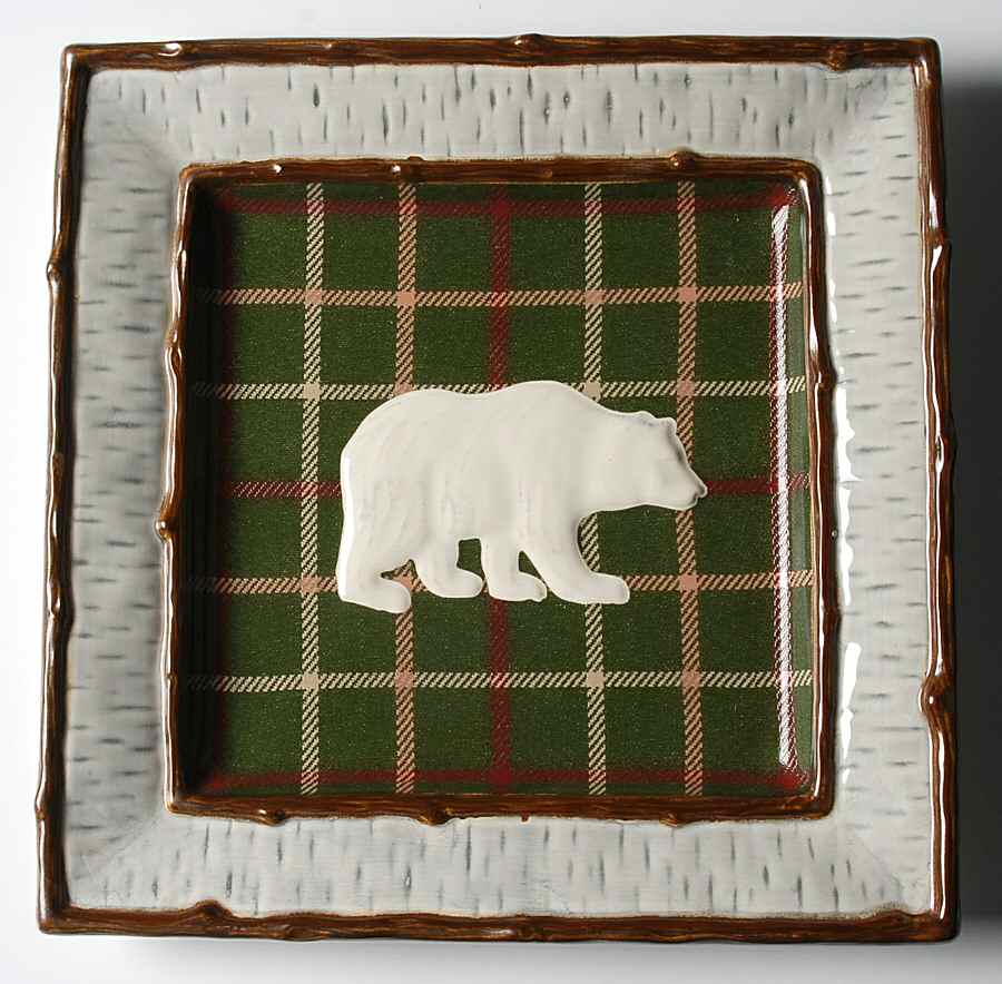 Lake Cabin Square Dinner Plate by Homestudio-1