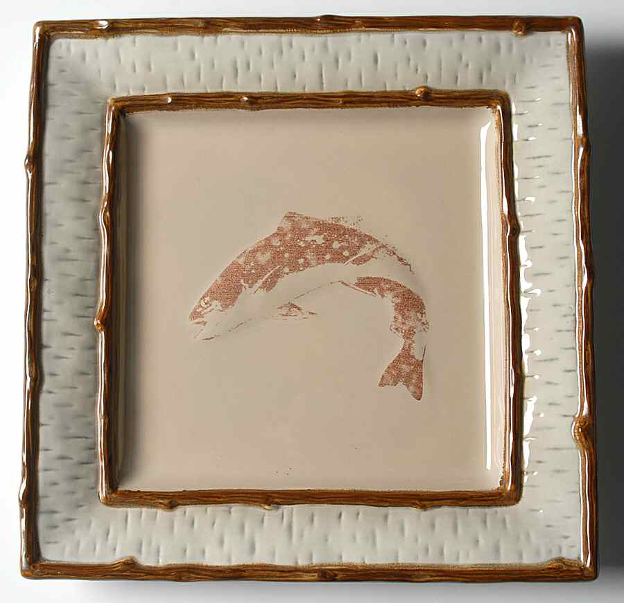 Lake Cabin Square Dinner Plate by Homestudio-1