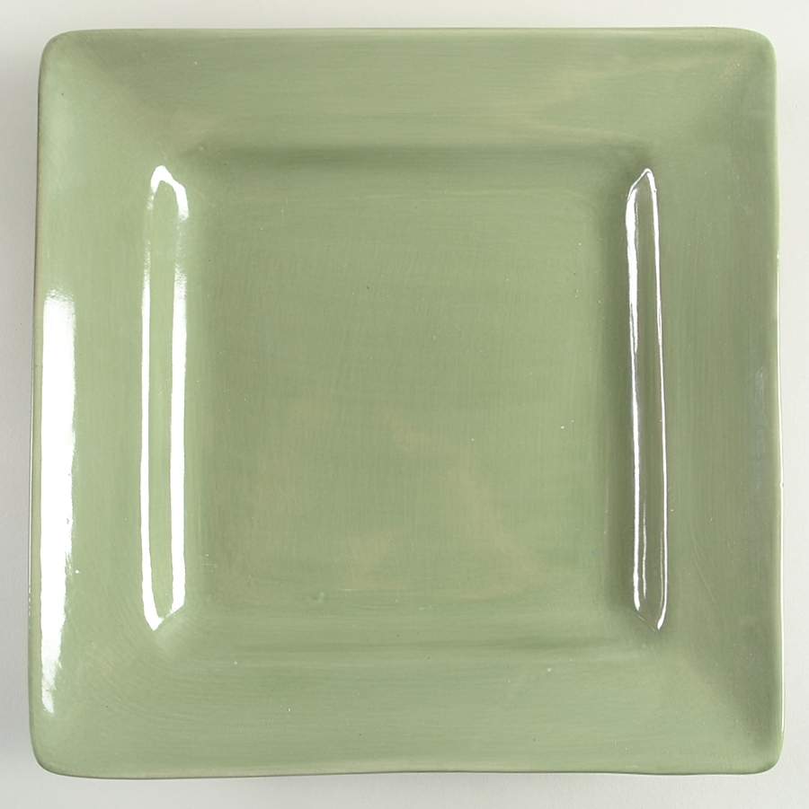 Barcelona Sage Green Square Dinner Plate by Hd Designs-1