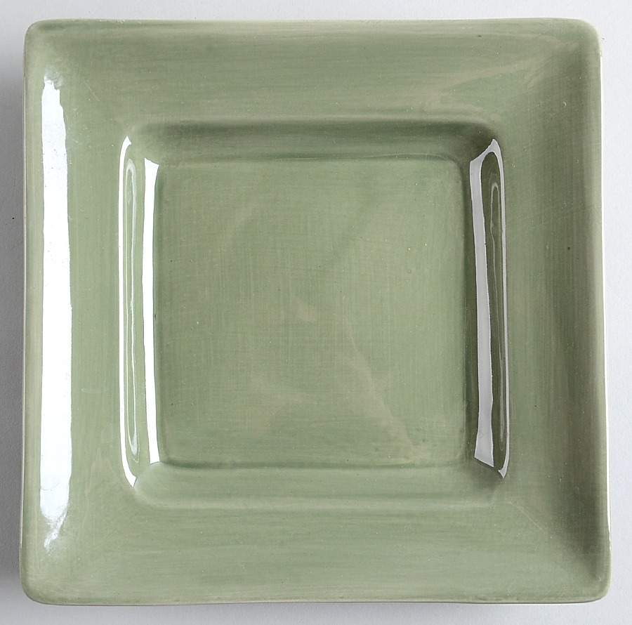 Barcelona Sage Green Square Salad Plate by Hd Designs-1