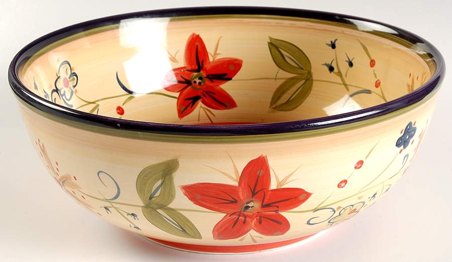 Simone 11" Large Salad Serving Bowl by Hd Designs-1