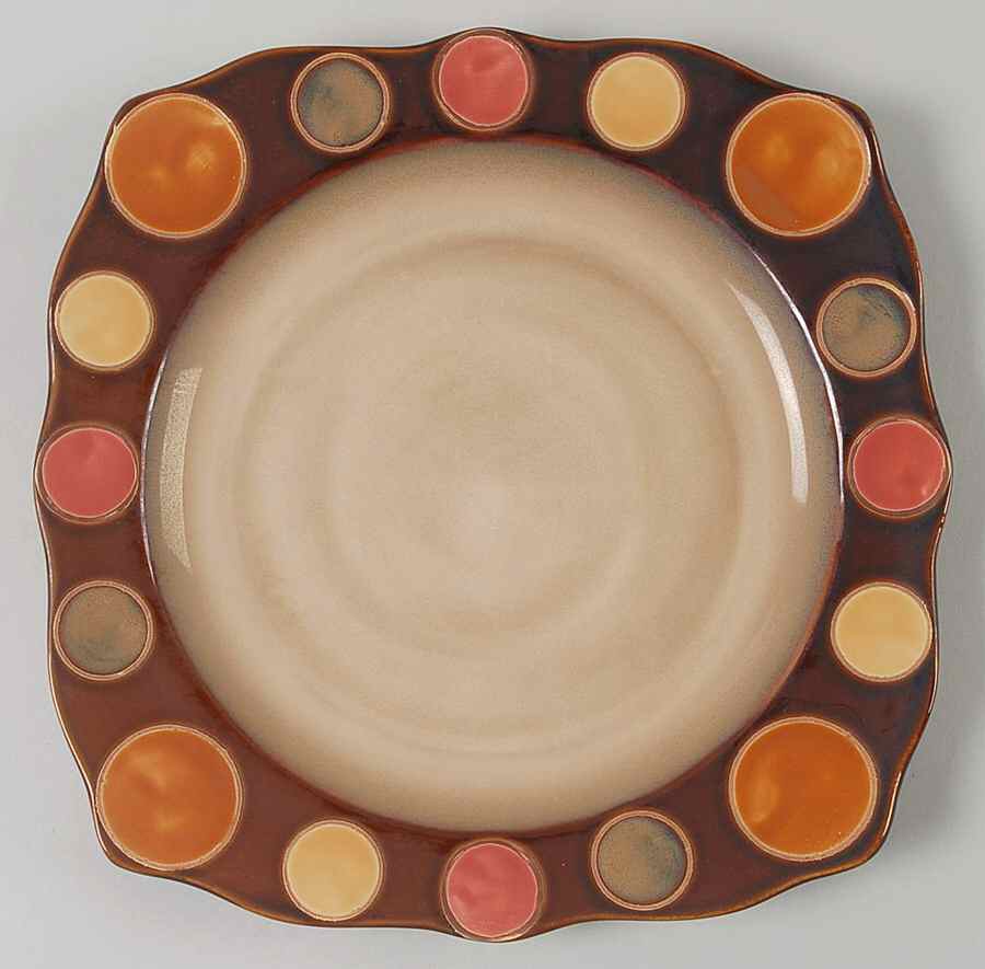 Citrus Dots Square Dinner Plate by Home Essentials-1