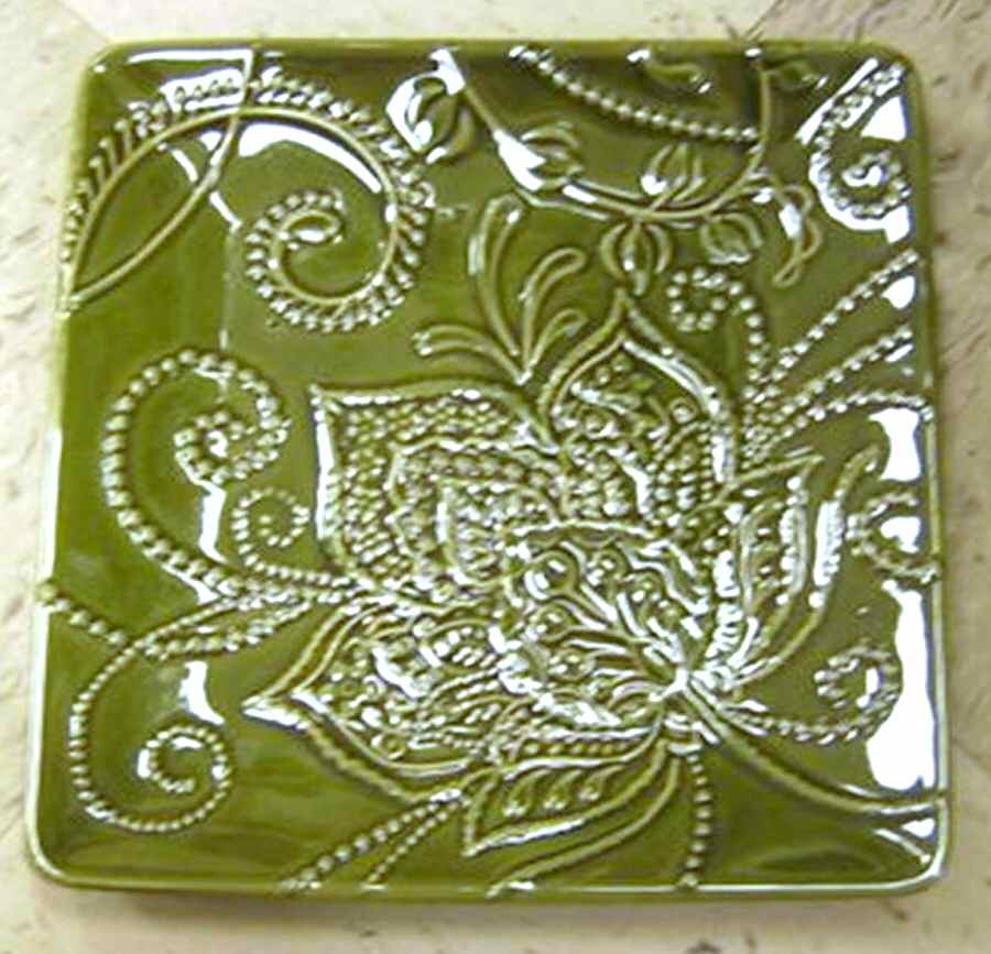 Montclair Green Square Salad Plate by Home Essentials-1