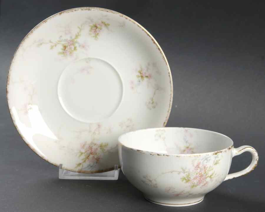 Schleiger 839-4 Flat Cup & Saucer Set by Haviland-1