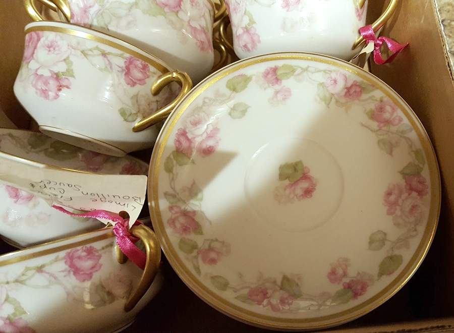 Schleiger 267-3 Flat Bouillon Cup & Saucer by Haviland-1