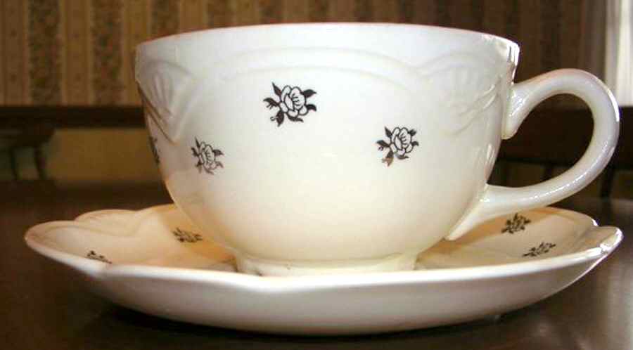 HLC3848 Footed Cup & Saucer Set by Homer Laughlin -1