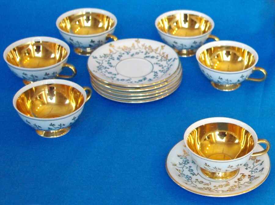 HDR10 Footed Cup & Saucer Set by House Dresden-1