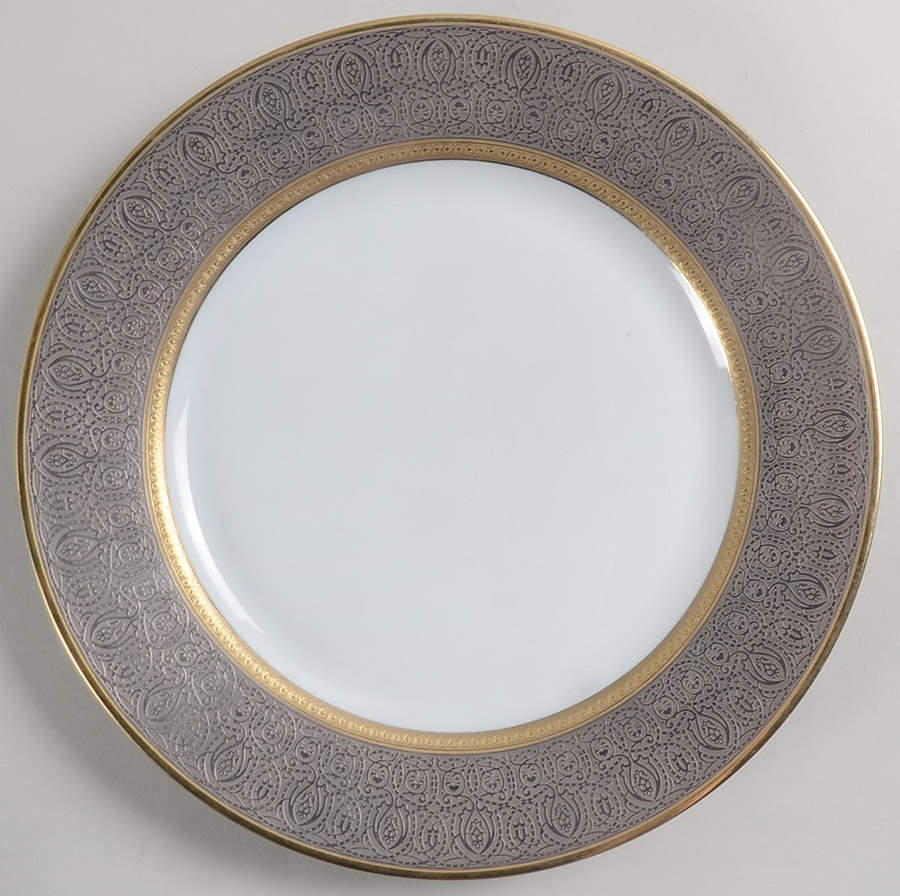 Palmyre Platine (Platinum) Dinner Plate by Haviland-1