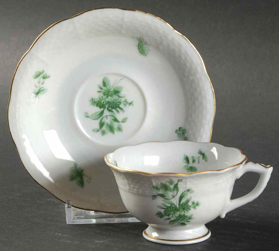 HER72 Footed Demitasse Cup & Saucer Set by Herend-1
