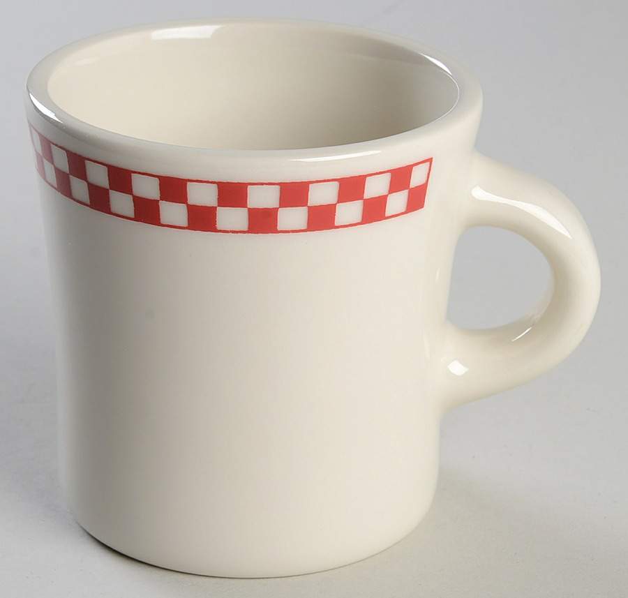 Checkers Scarlet Mug by Homer Laughlin -1