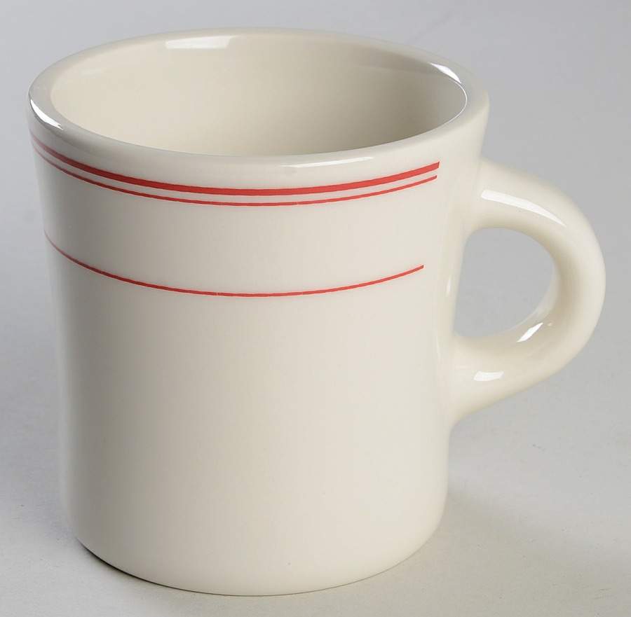 Banded Scarlet Mug by Homer Laughlin -1