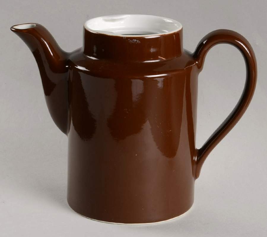 Washington Hall Brown 1 to 2 Cup Mini Washington Coffee Pot No Lid by Hall-1