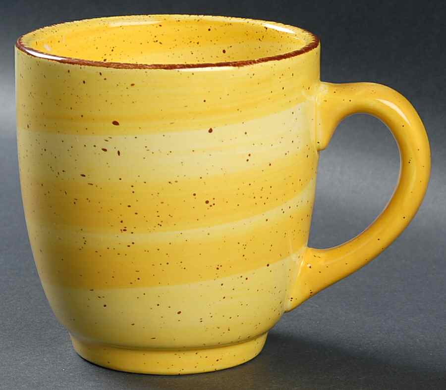 Twist Bright Yellow Mug by Hausenware-1