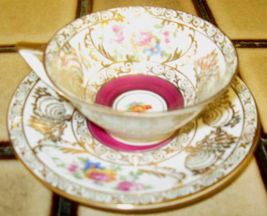 HCZ159 Footed Cup & Saucer Set by Haas-Czjzek Coronado-1