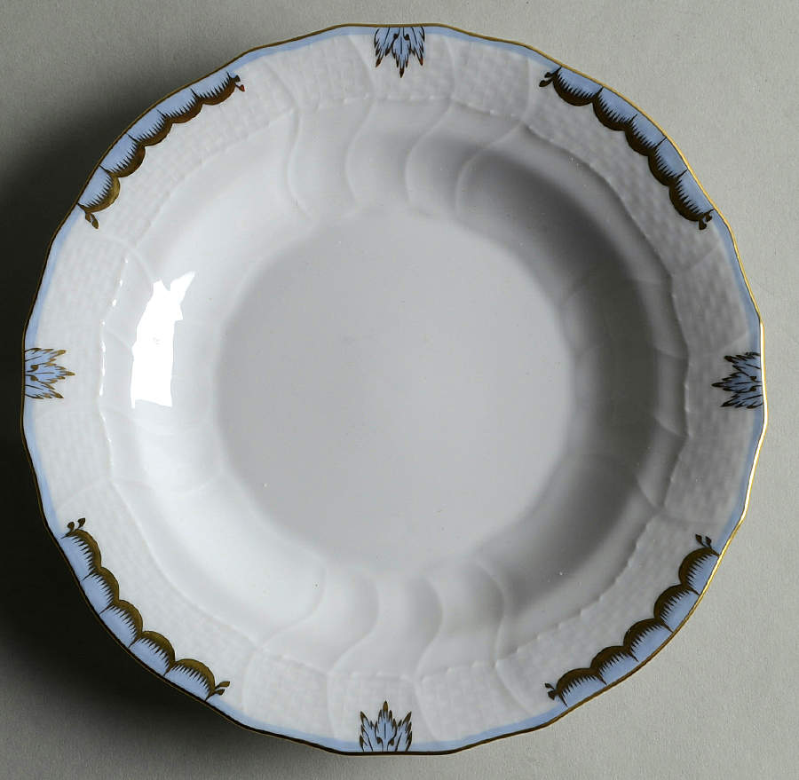 Princess Victoria Light Blue Dessert/Pie Plate by Herend-1