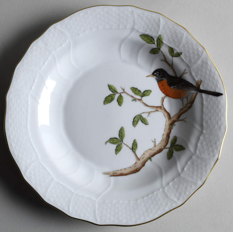 Songbird Dessert/Pie Plate by Herend-1