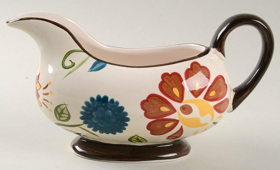 American Simplicity Vine Floral Gravy Boat by Home-1