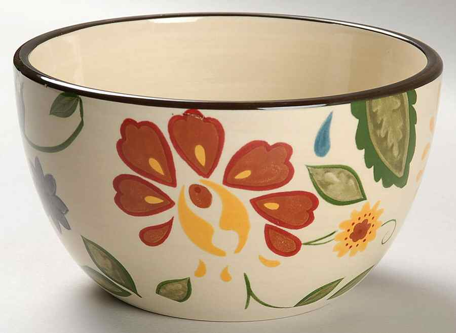 American Simplicity Vine Floral Soup/Cereal Bowl by Home-1