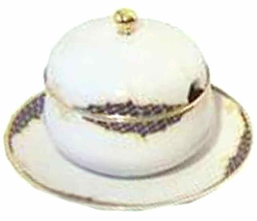HUT2024 Round Gravy Boat & Lid with Underlate by Hutschenreuther-1