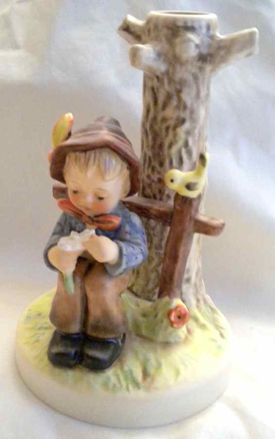 She Loves Me, She Loves Me Not Candleholder Tm6-She Loves Me Candleholder - No Box by M.I. Hummel-1