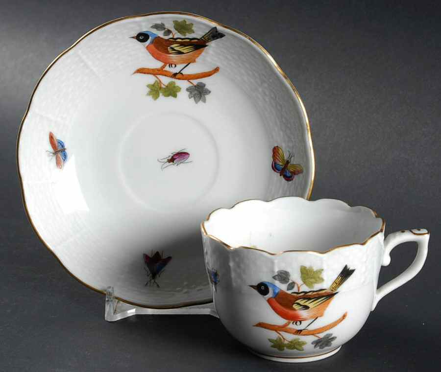 HO Footed Demitasse Cup & Saucer Set by Herend-1