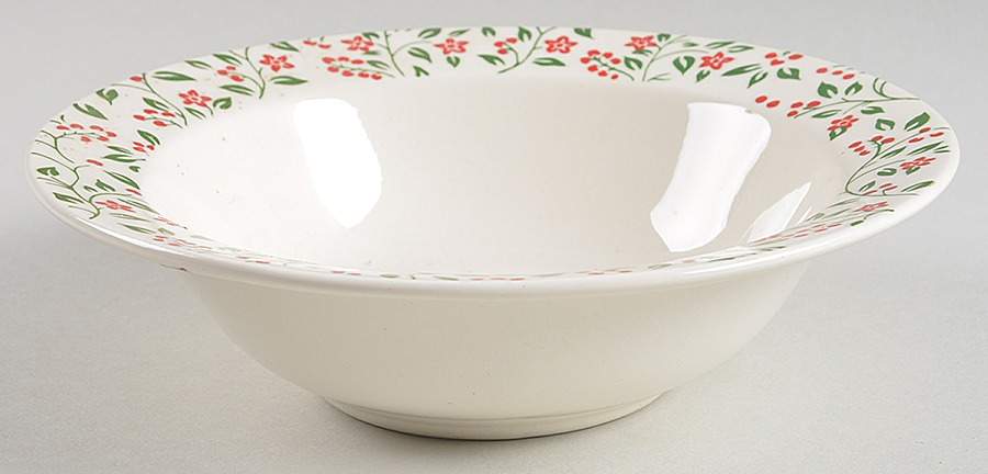 Holly Berry Rim Cereal Bowl by Homer Laughlin -1