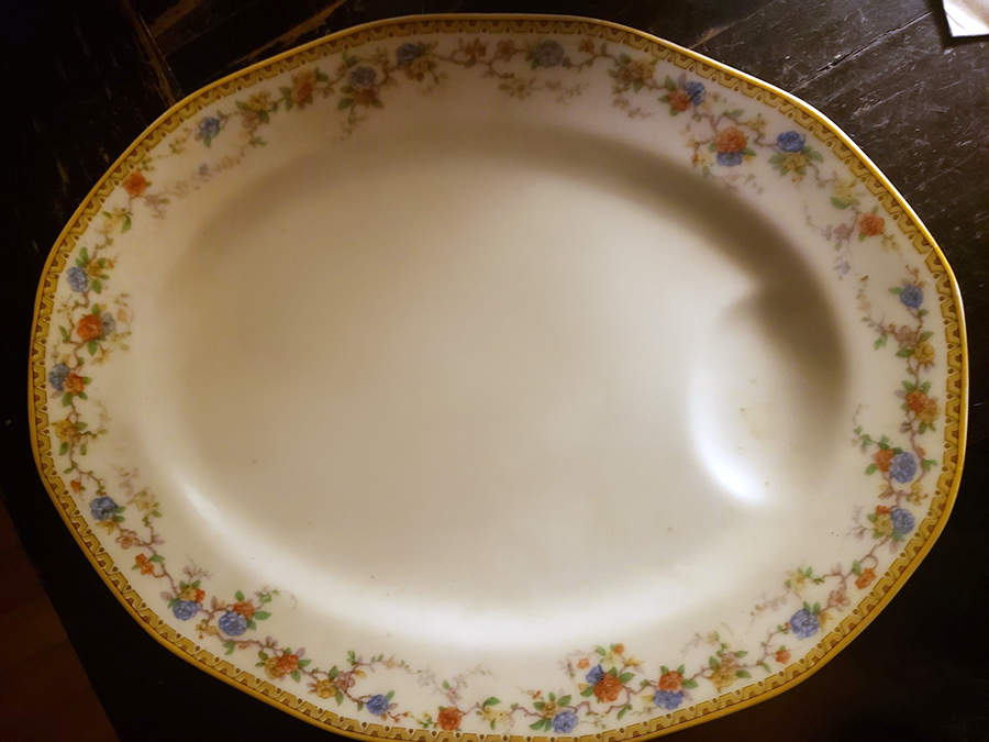 H4147 12" Oval Serving Platter by Haviland-1