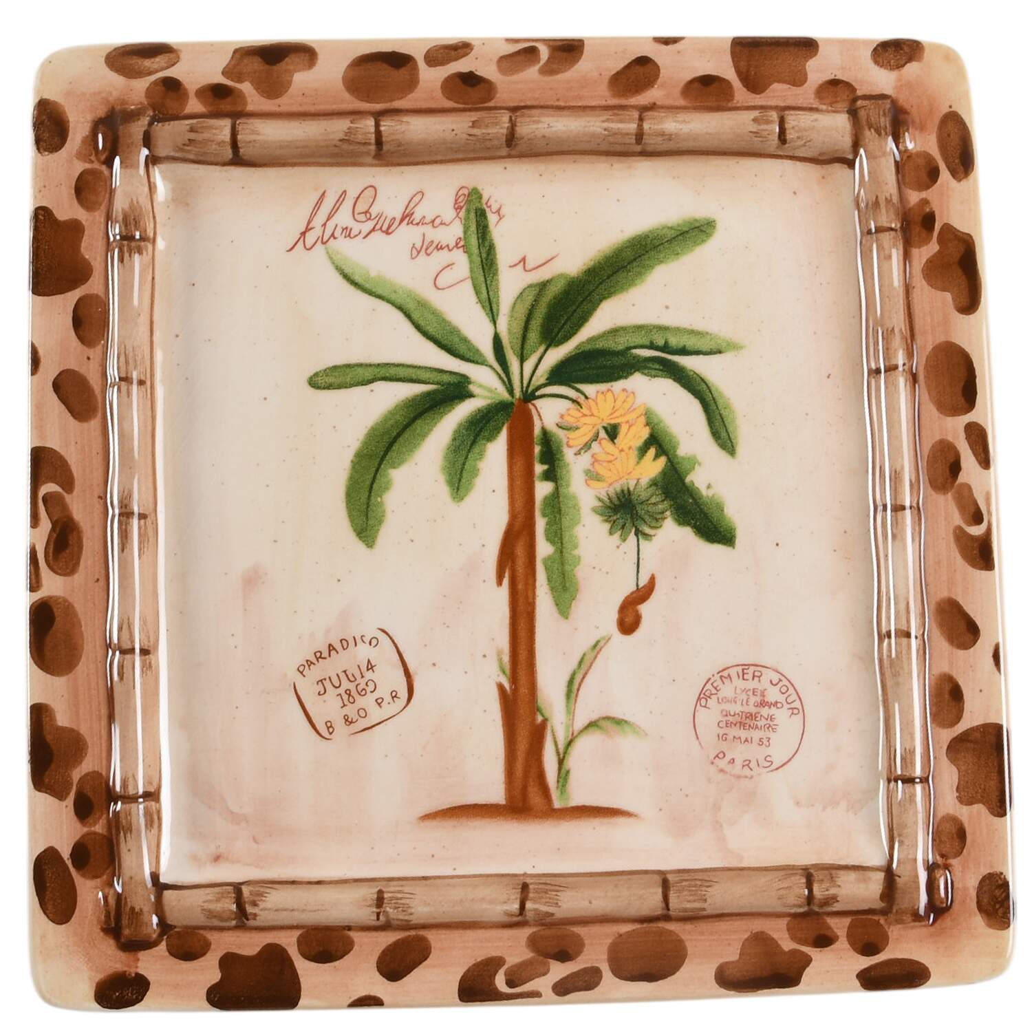 Palm Shanty Square Salad Plate by Home Essentials-1