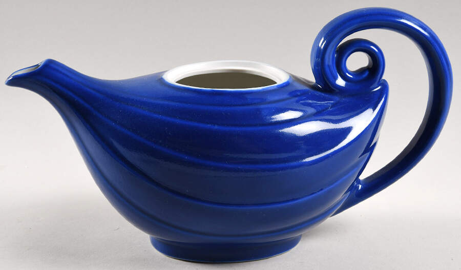 Cobalt Blue Aladdin Teapot No Lid by Hall-1