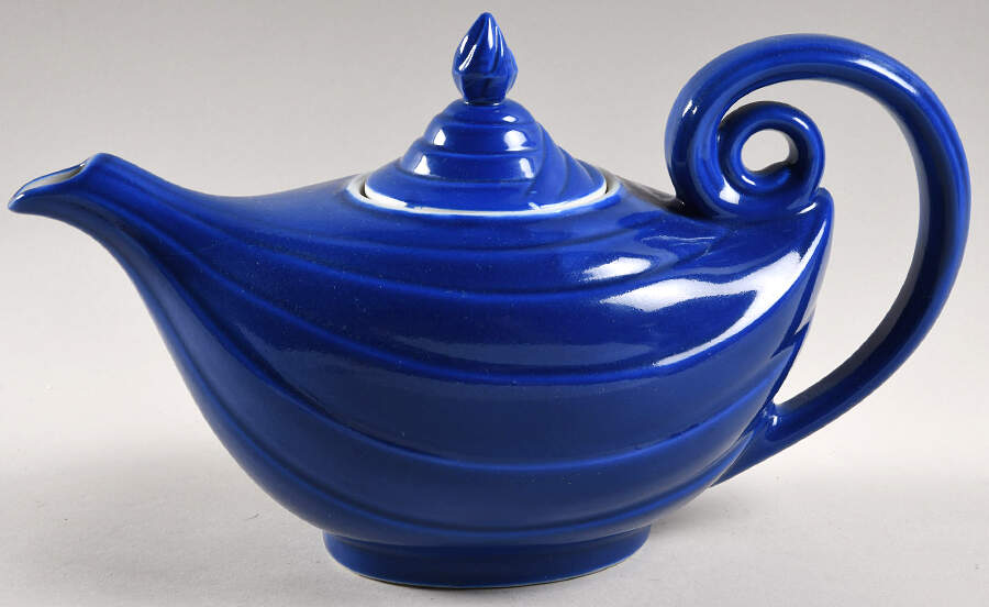 Cobalt Blue Aladdin Teapot & Lid by Hall-1