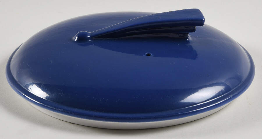 Cobalt Blue Lid for 1.25 Qt Round Sundial Casserole by Hall-1