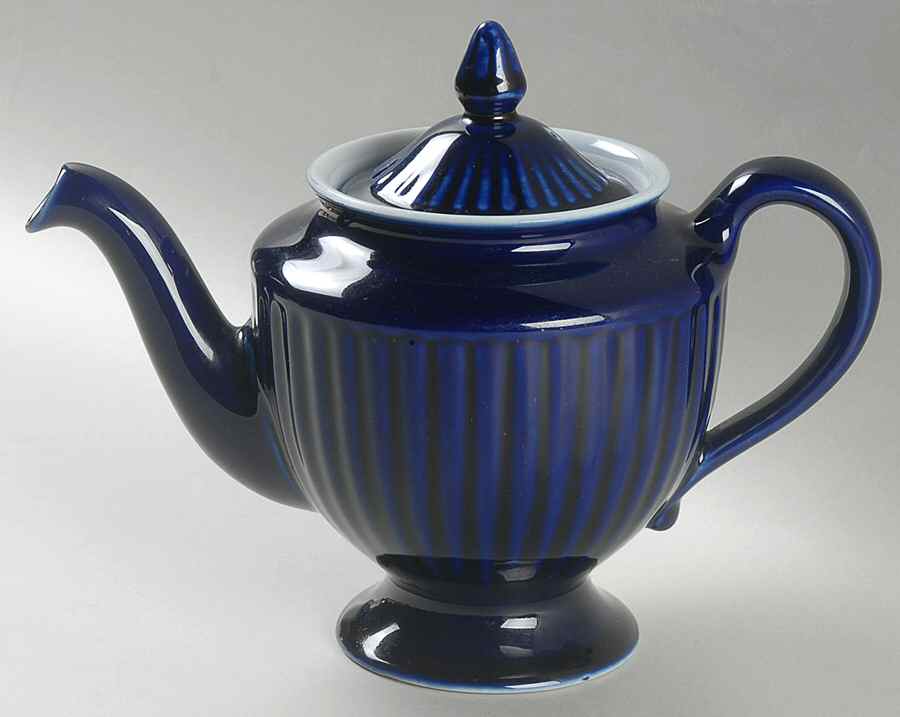 Cobalt Blue Los Angeles Teapot & Lid by Hall-1