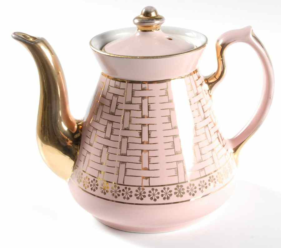 Gold Label Kitchenware Basket Philadelphia Teapot by Hall-1
