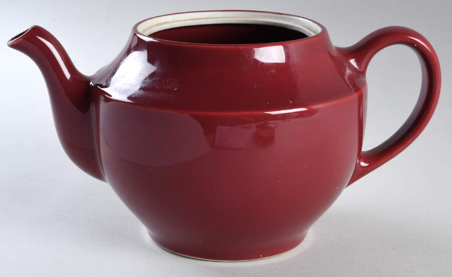 Maroon Boston Coffee Pot No Lid by Hall-1
