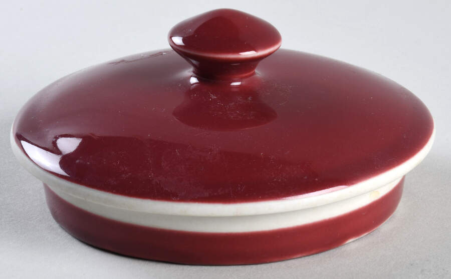Maroon Lid for Boston Coffee Pot by Hall-1