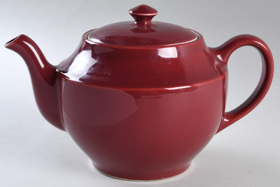 Maroon Boston Coffee Pot & Lid by Hall-1