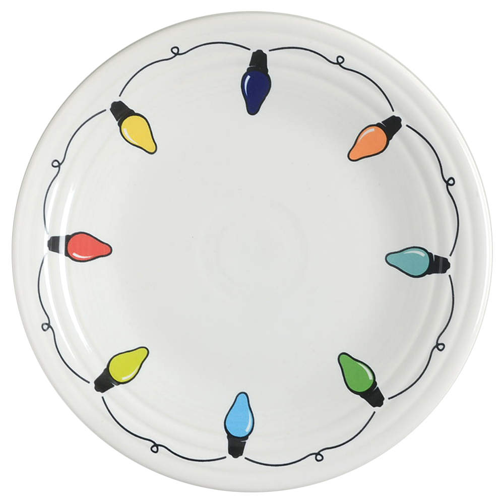 Fiesta Christmas Lights Luncheon Plate by Homer Laughlin -1