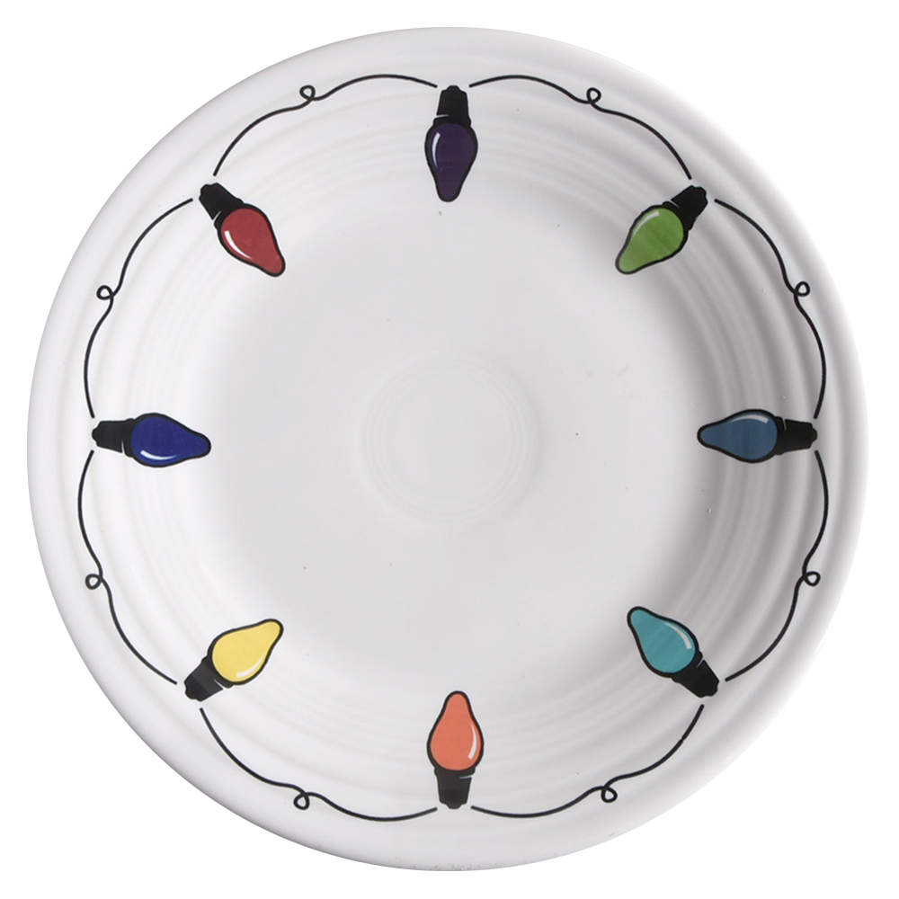 Fiesta Christmas Lights Luncheon Plate by Homer Laughlin -1