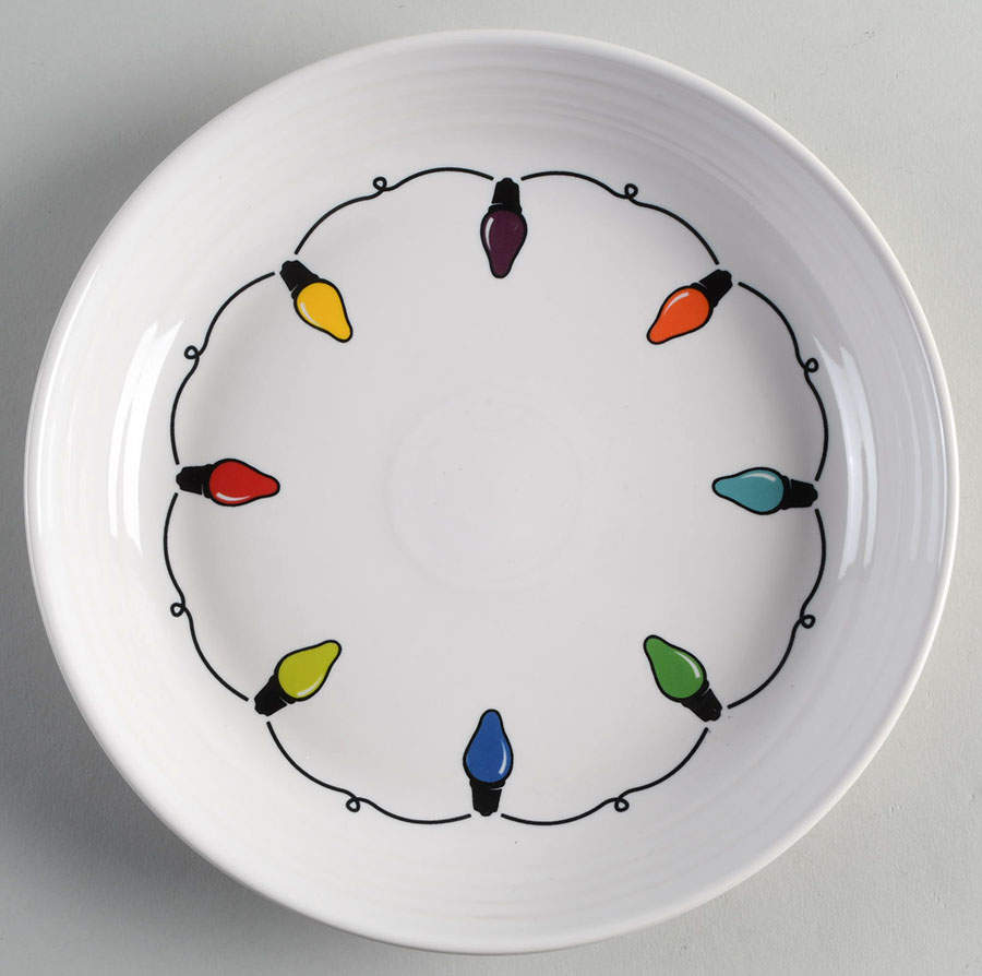Fiesta Christmas Lights Luncheon/Salad Bowl by Homer Laughlin -1