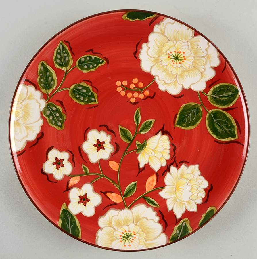 White Blossom Dinner Plate by Home-1