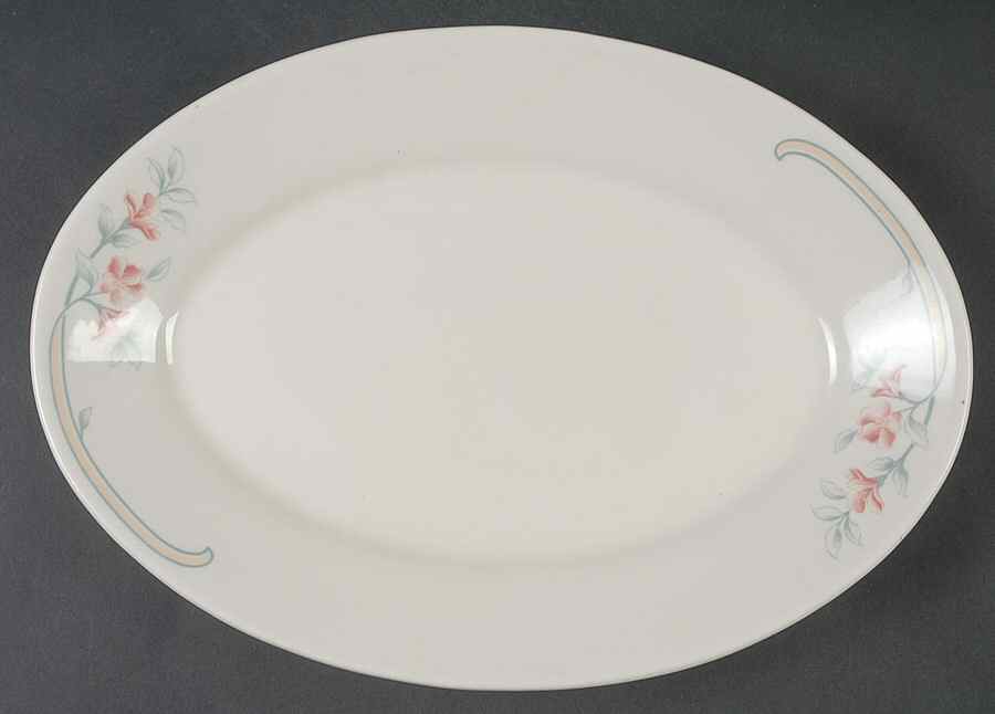 Pink Sage (Restaurant) 11" Oval Serving Platter by Homer Laughlin -1