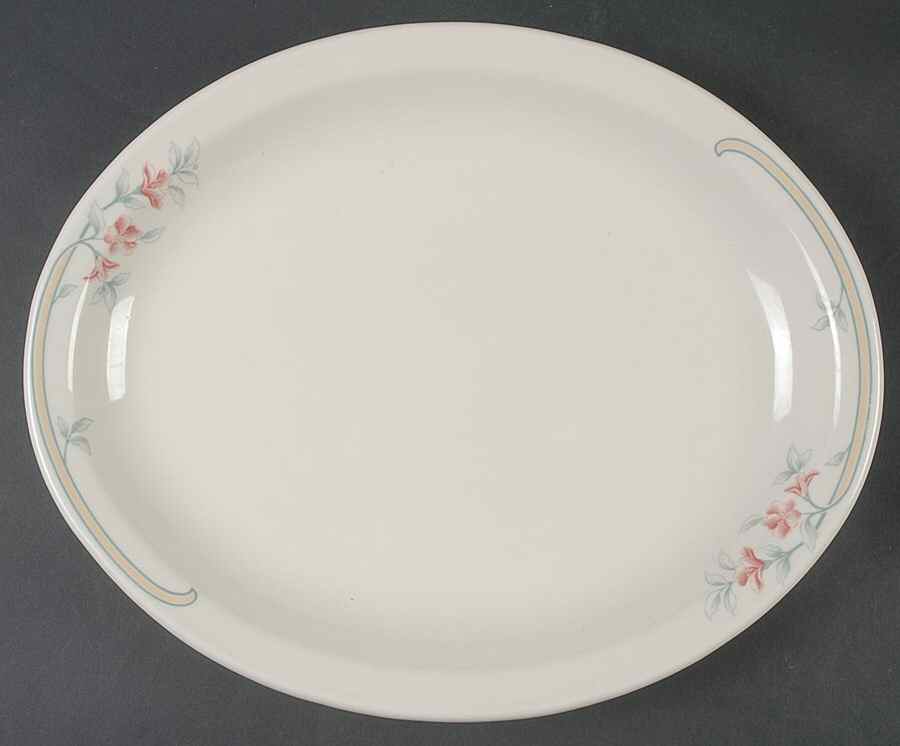 Pink Sage (Restaurant) 12" Oval Serving Platter by Homer Laughlin -1