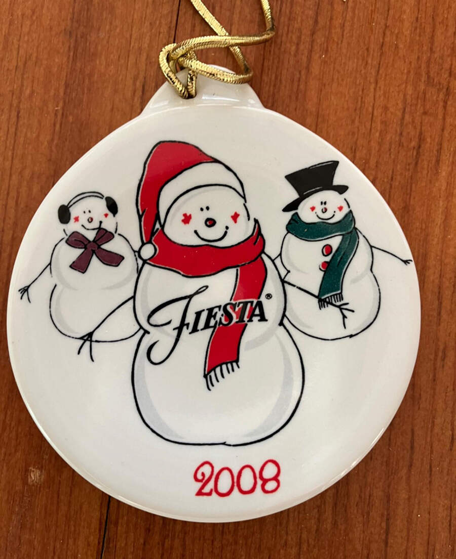 Fiesta Snowmen Ornament by Homer Laughlin -1
