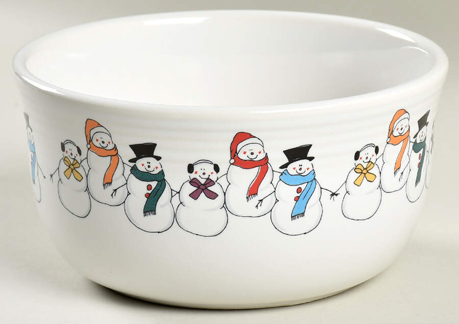 Fiesta Snowmen Gusto Bowl by Homer Laughlin -1